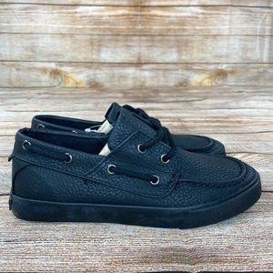 French Toast Jacob Boat Shoes Youth Size 3 Deck Shoes - Black - NEW